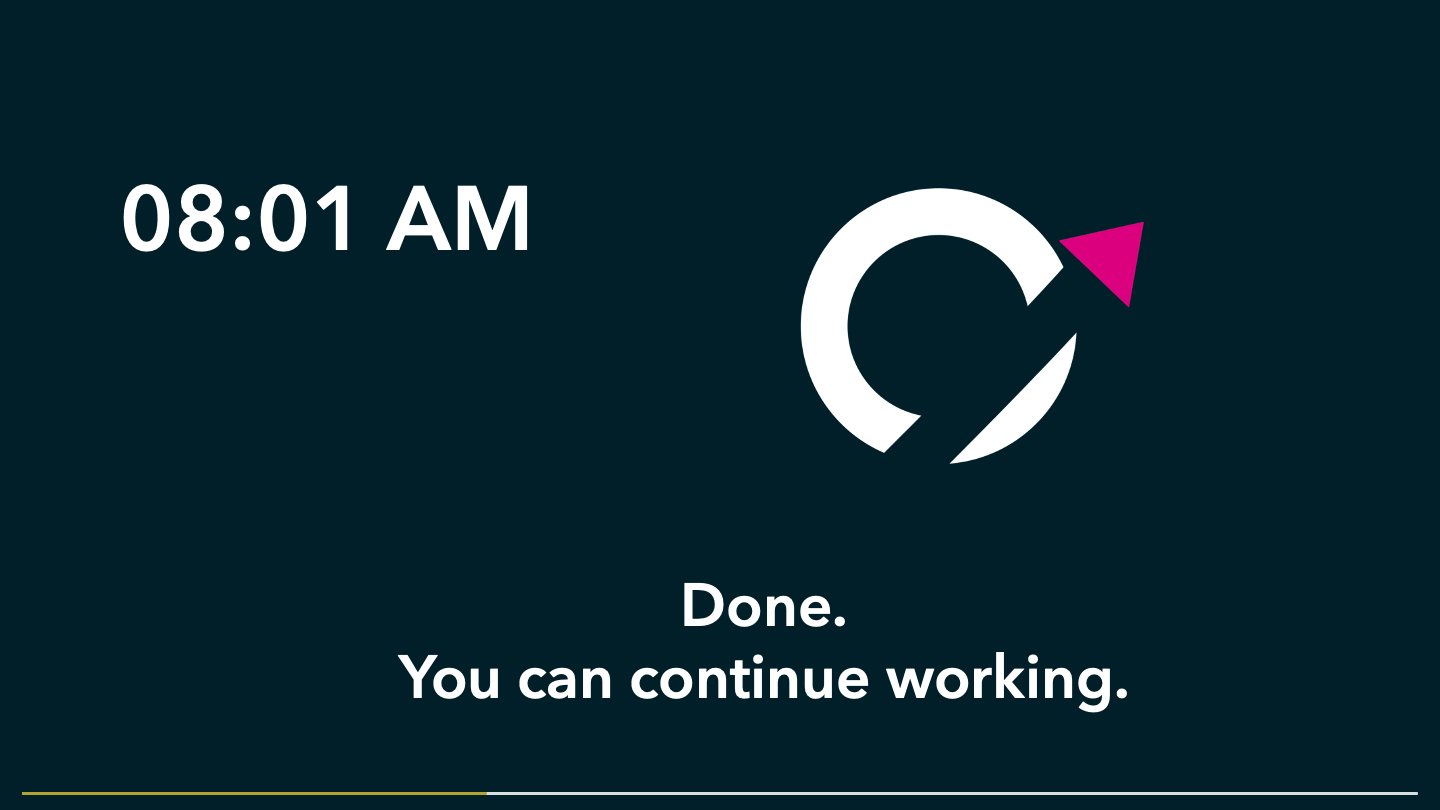The changes are complete; you can continue working.